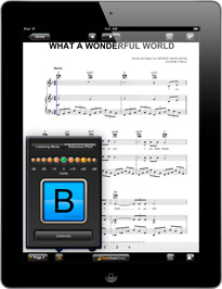 iPad sheet music instrument tuner